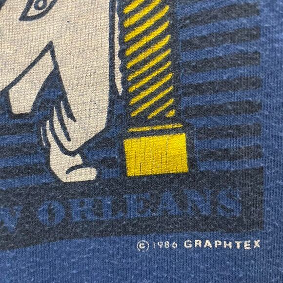 Vintage 80s Bourbon Street Birthplace of Jazz New Orleans Shirt Adult XL - Picture 3 of 4